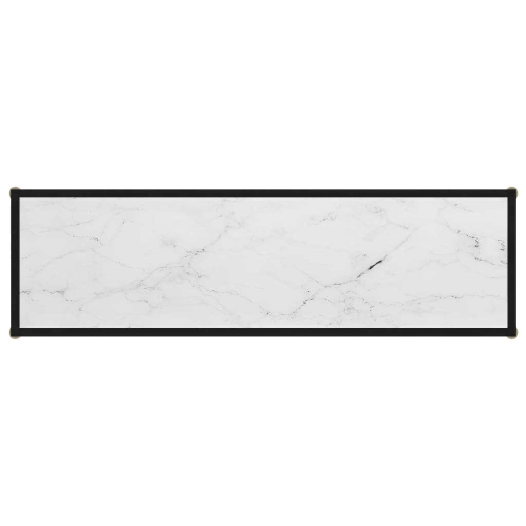 vidaXL Τραπέζι Κονσόλα Λευκό 120 x 35 x 75 εκ. από Ψημένο Γυαλί