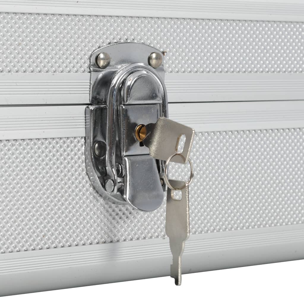 vidaXL Βαλίτσα Όπλου Ασημί 134 x 35 x 12 εκ. από Αλουμίνιο
