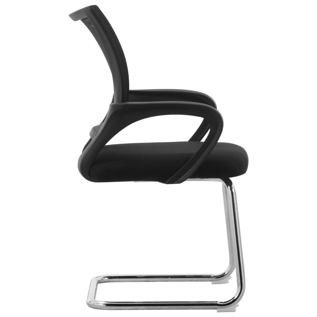 vidaXL Καρέκλα Γραφείου «Πρόβολος» Μαύρη Διχτυωτό Ύφασμα