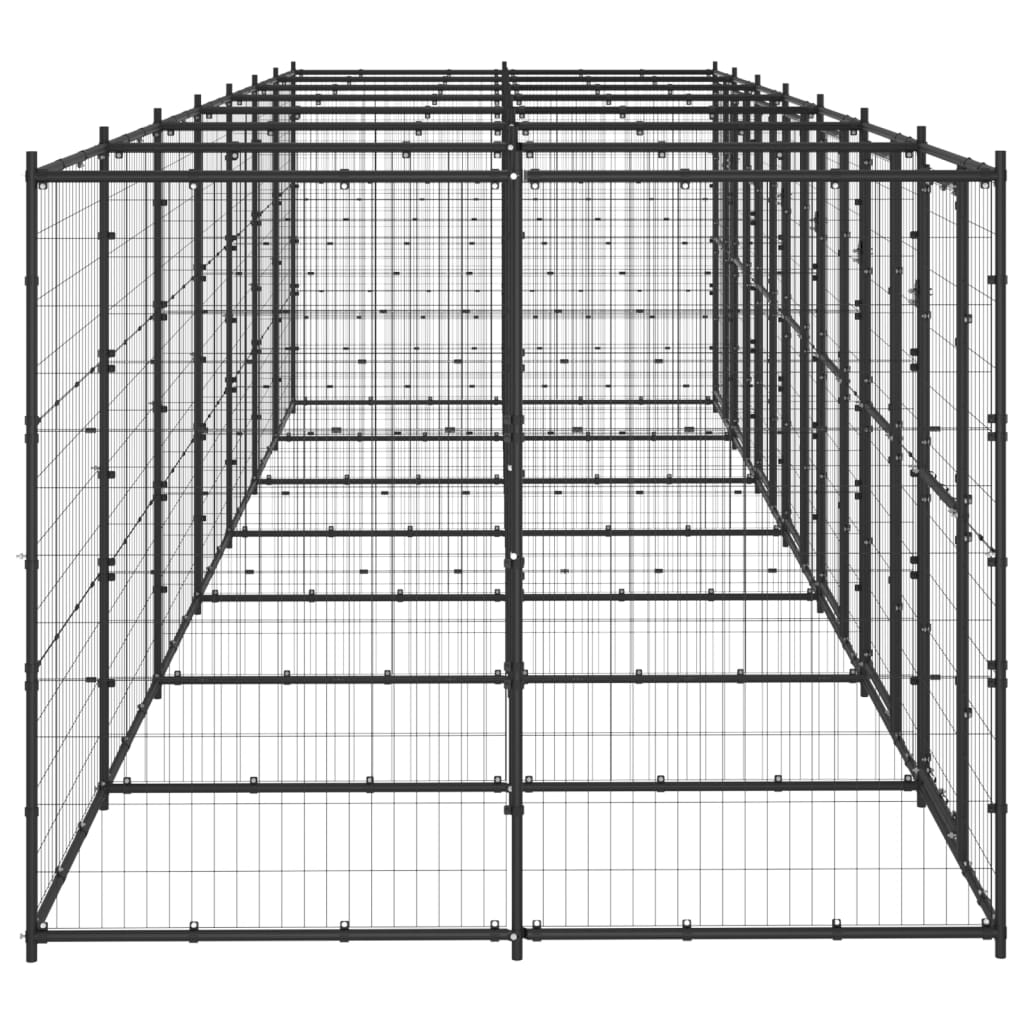vidaXL Κλουβί Σκύλου Εξωτερικού Χώρου 16,94 μ² από Ατσάλι