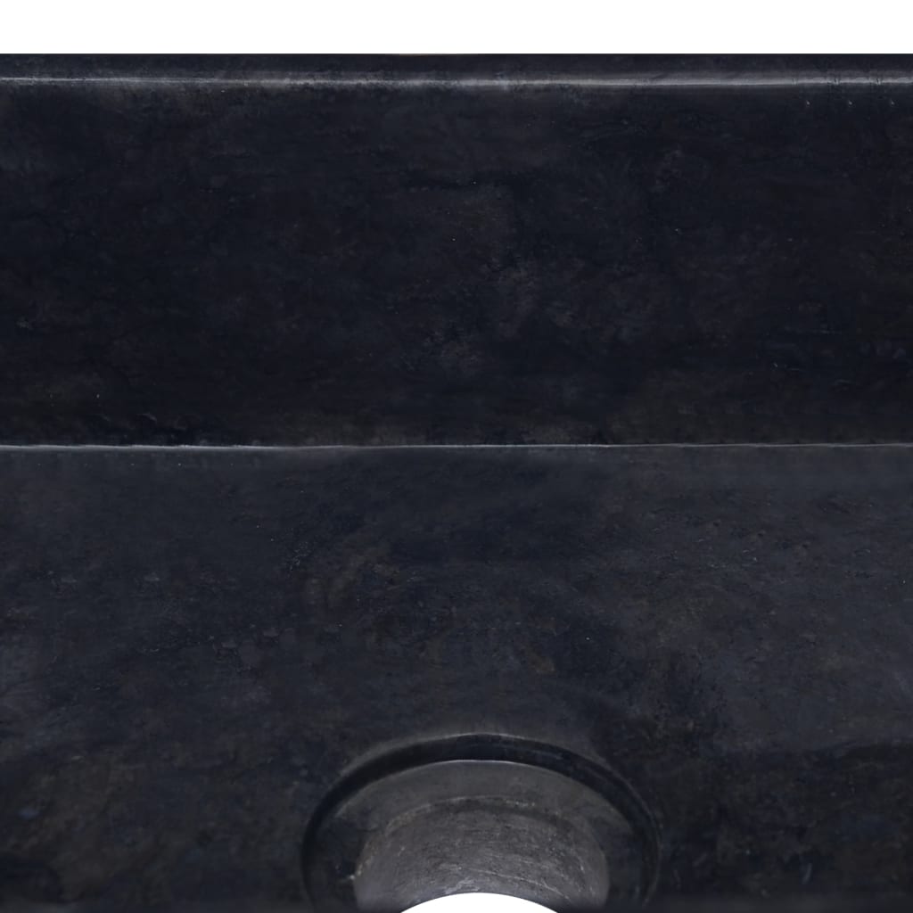 vidaXL Νιπτήρας Μαύρος 30 x 30 x 13 εκ. Μαρμάρινος