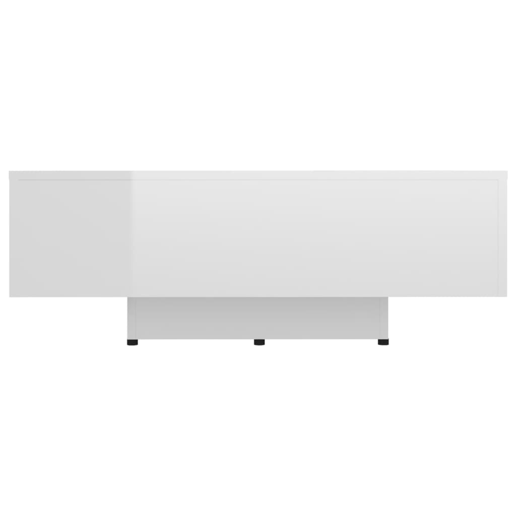 vidaXL Τραπεζάκι Σαλονιού Γυαλιστερό Λευκό 85x55x31 εκ. Μοριοσανίδα
