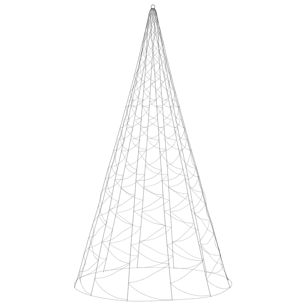 vidaXL Χριστουγ. Δέντρο για Ιστό Σημαίας 1400 LED Θερμό Λευκό 500 εκ.