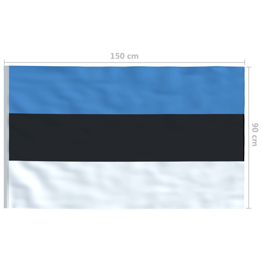 vidaXL Σημαία Εσθονίας 6,2 μ. με Ιστό Αλουμινίου