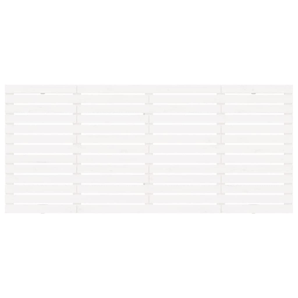 vidaXL Κεφαλάρι Τοίχου Λευκό 206x3x91,5 εκ. από Μασίφ Ξύλο Πεύκου