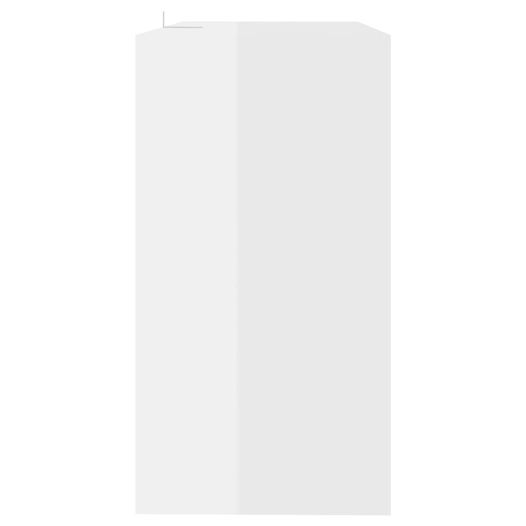 vidaXL Τραπεζάκι Κονσόλα Γυαλ. Λευκό 89 x 41 x 76,5 εκ από Μοριοσανίδα