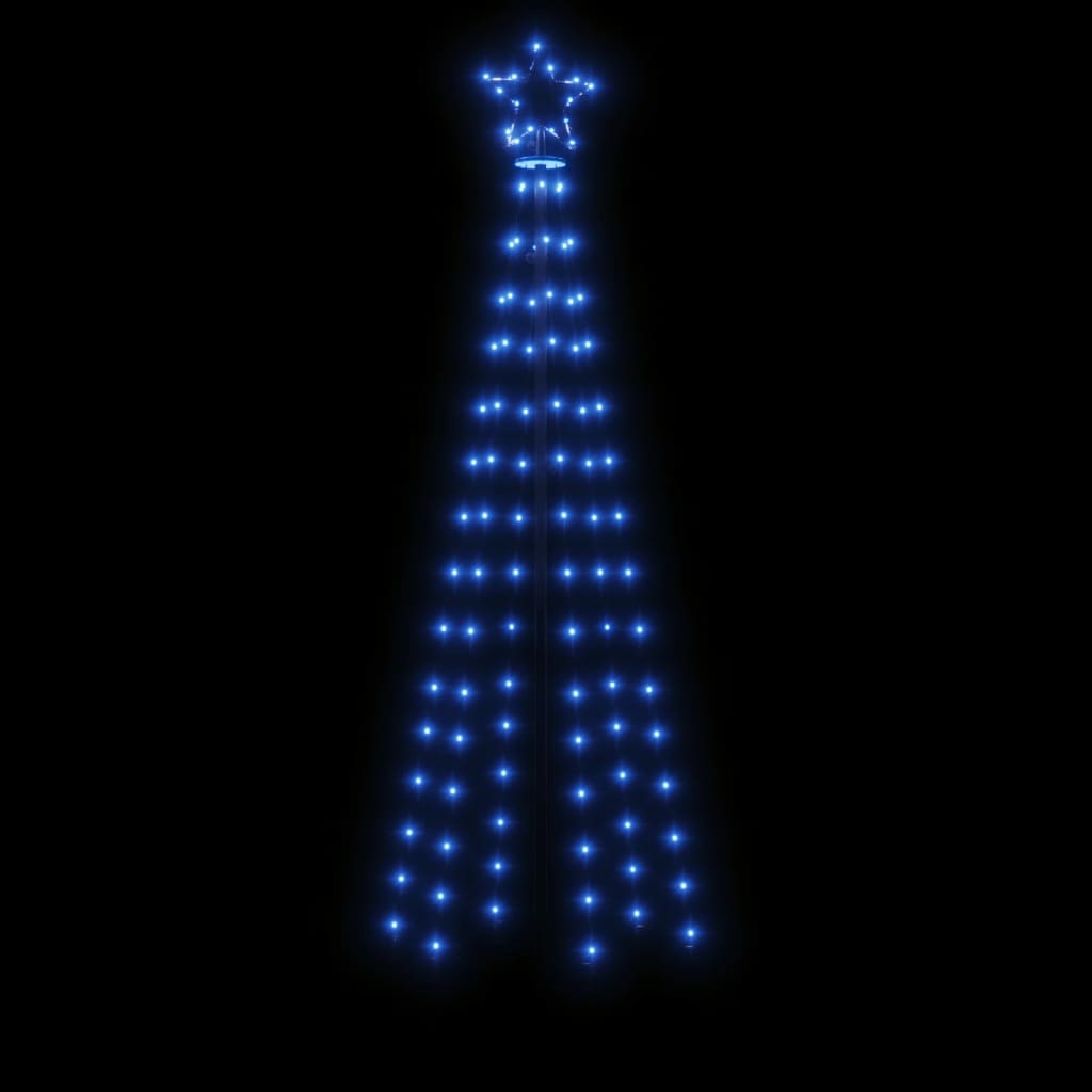 vidaXL Χριστουγεννιάτικο Δέντρο Κώνος 108 LED Μπλε 70 x 180 εκ.