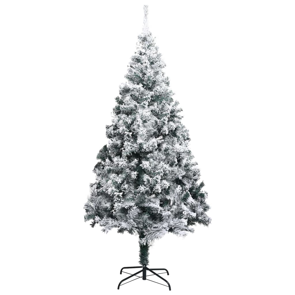 vidaXL Χριστουγεννιάτικο Δέντρο Τεχν. LED/Μπάλες/Χιόνι Πράσινο 300 εκ.