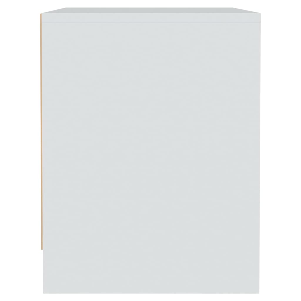 vidaXL Κομοδίνο Λευκό 45 x 34 x 44,5 εκ. από Μοριοσανίδα