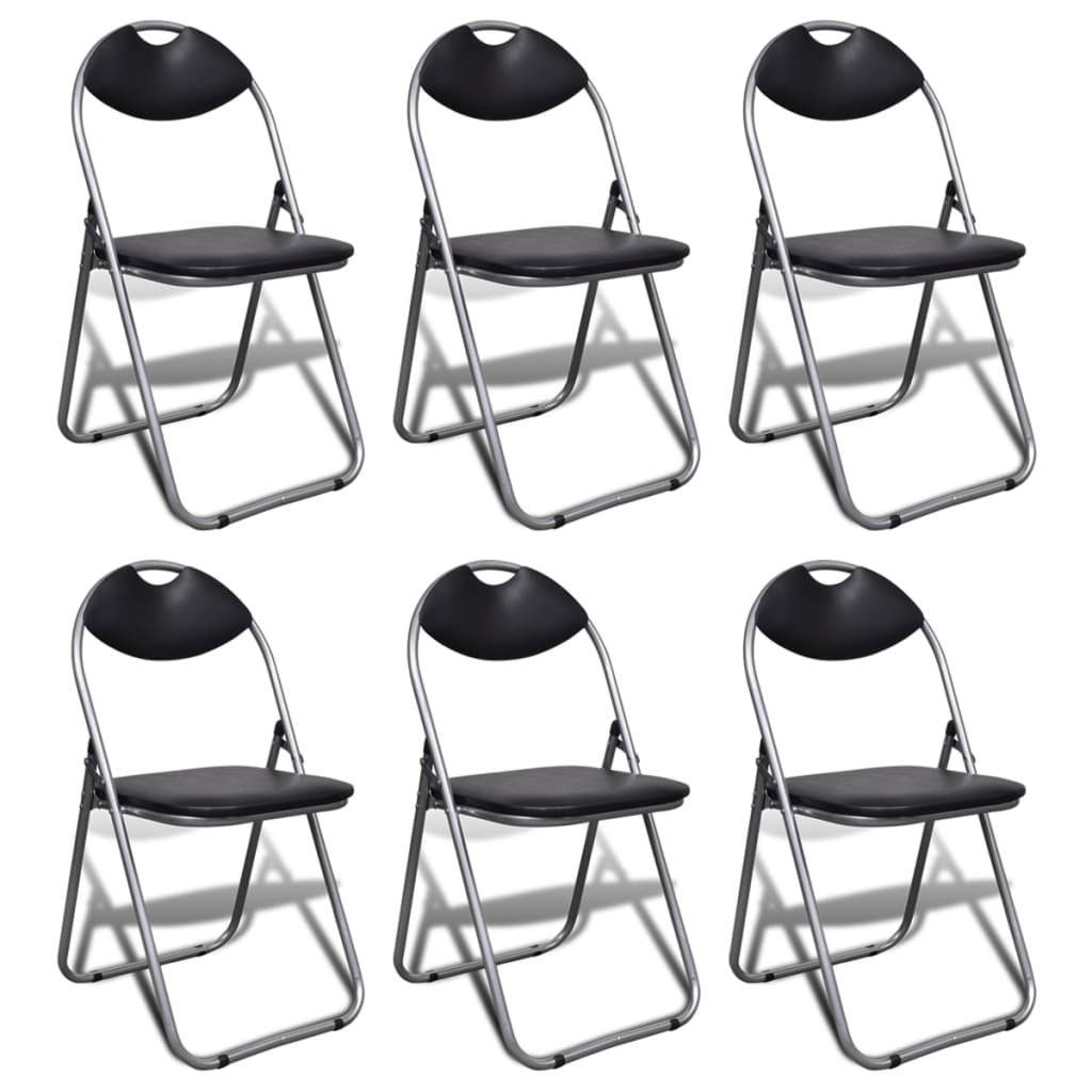 vidaXL Καρέκλες Πτυσσόμενες 6 τεμ. από Συνθετικό Δέρμα