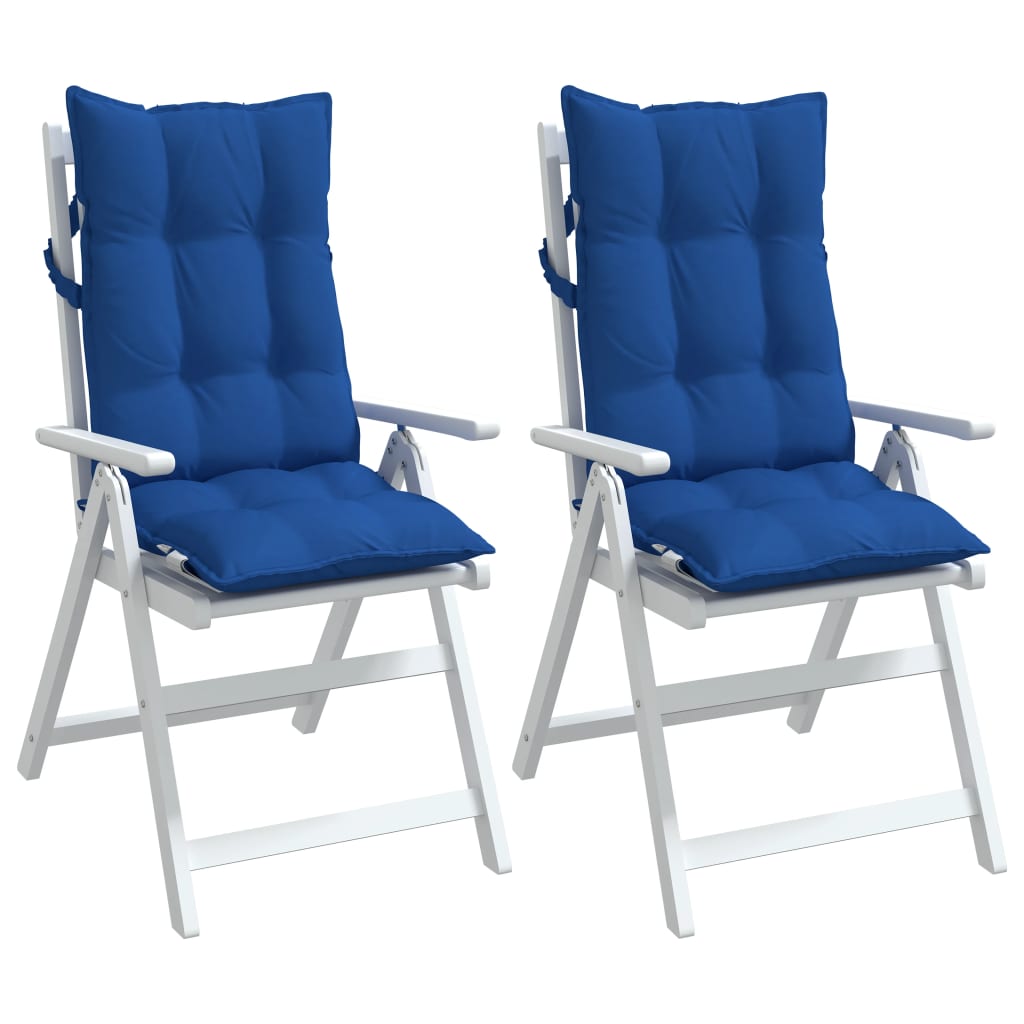 vidaXL Μαξιλάρια Καρέκλας με Πλάτη 2 τεμ. Μπλε Ρουά από Ύφασμα Oxford