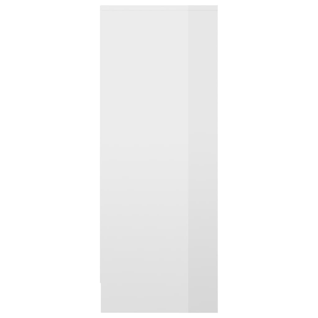 vidaXL Παπουτσοθήκη Γυαλιστερό Λευκό 31,5x35x90 εκ. από Μοριοσανίδα