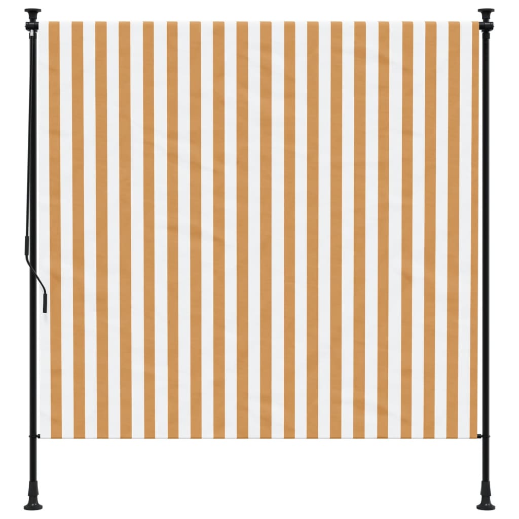 vidaXL Στόρι Ρόλερ Εξ. Χώρου Πορτοκαλί/Λευκό 150x270 εκ. Ύφασμα/Ατσάλι