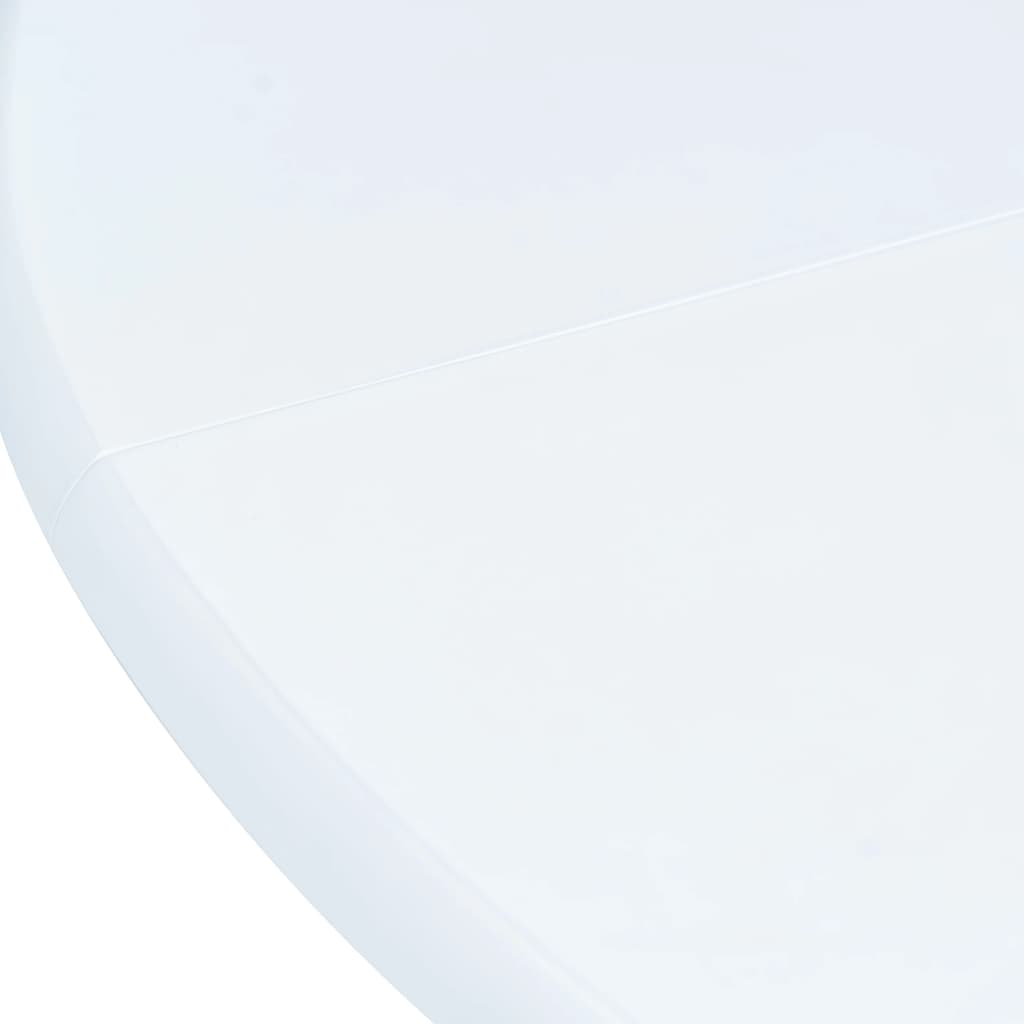 vidaXL Σετ Τραπεζαρίας 5 Τεμαχίων Λευκό Μασίφ Ξύλο Καουτσουκόδεντρου