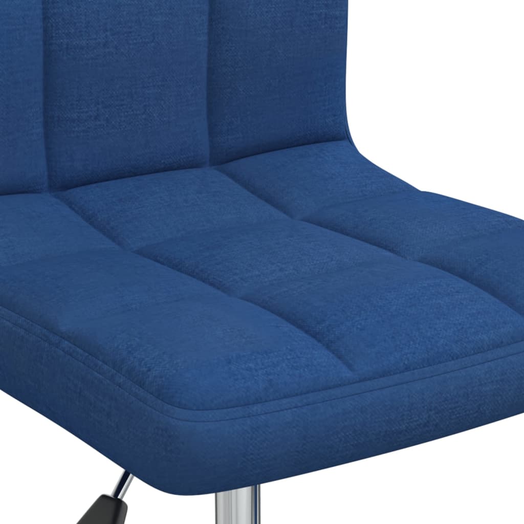 vidaXL Καρέκλες Τραπεζαρίας Περιστρεφόμενες 6 τεμ. Μπλε Υφασμάτινες