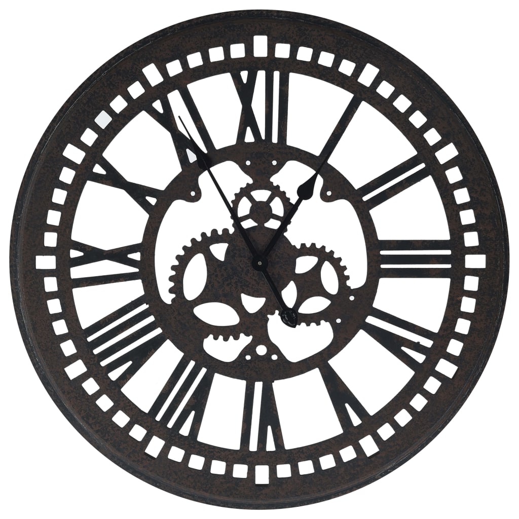 321465 vidaXL Wall Clock Black 70 cm MDF
