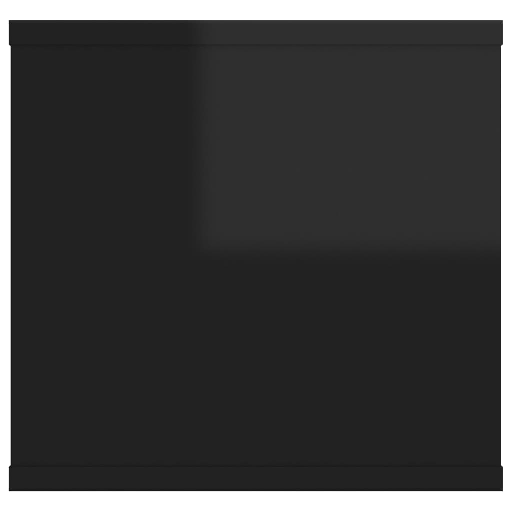 vidaXL Ραφιέρα Τοίχου Γυαλιστερό Μαύρο 102x30x29 εκ. από Μοριοσανίδα