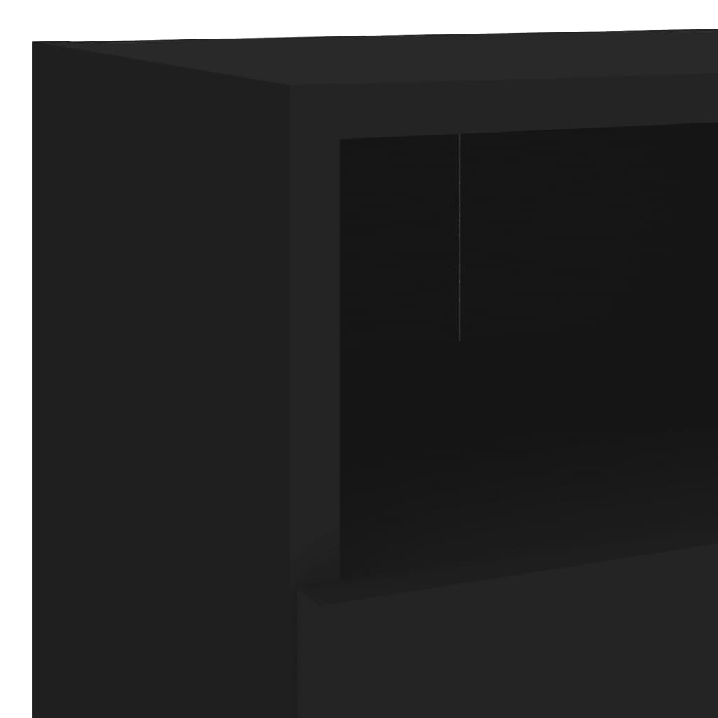 vidaXL Έπιπλο Τοίχου Τηλεόρασης Μαύρο 40 x 30 x 30 εκ. από Επεξ. Ξύλο