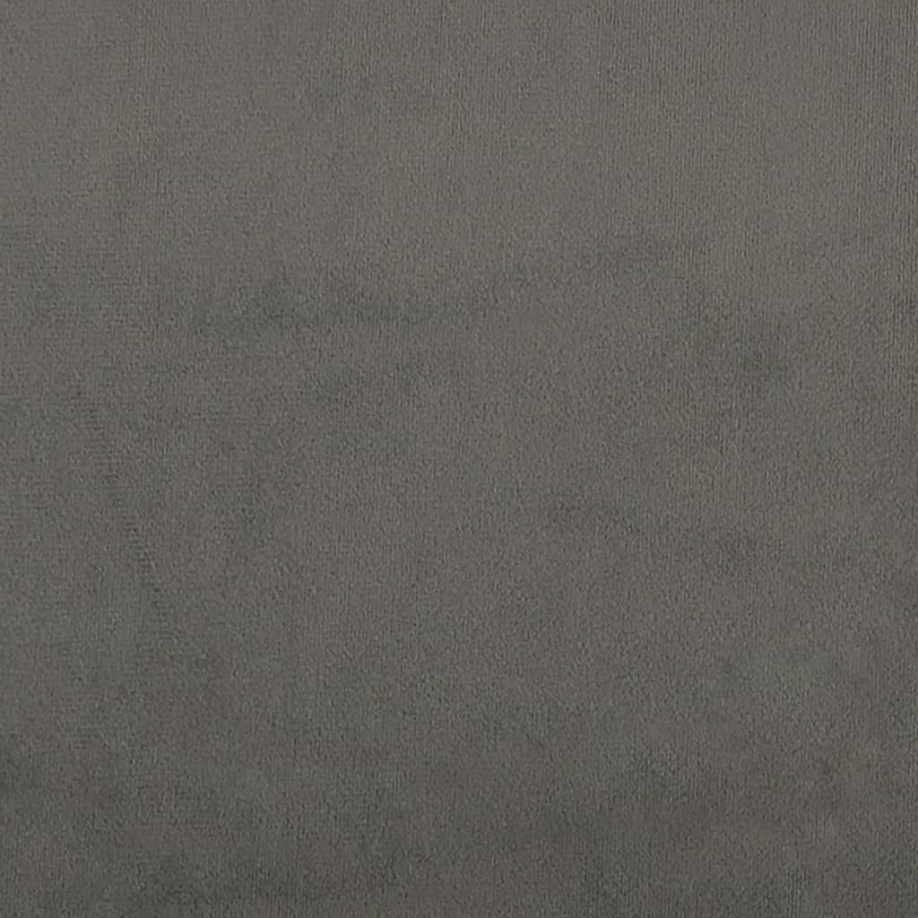 vidaXL Κρεβάτι Boxspring με Στρώμα Σκούρο Γκρι 200x200 εκ. Βελούδινο