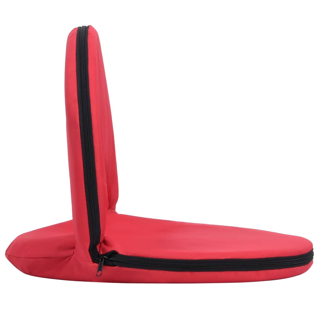 vidaXL Καρέκλες Δαπέδου Πτυσσόμενες 2 τεμ. Κόκκινες από Ατσάλι/Ύφασμα