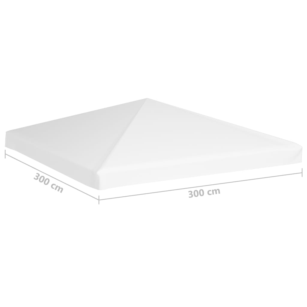 vidaXL Κάλυμμα για Κιόσκι Λευκό 3 x 3 μ. 270 γρ./μ²