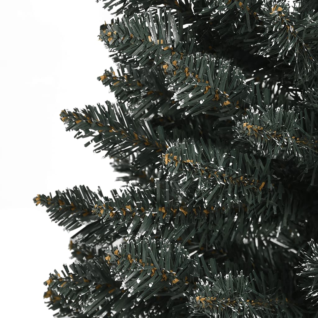 vidaXL Χριστουγεννιάτικο Δέντρο Τεχνητό Slim Βάση Πράσινο 210 εκ. PVC