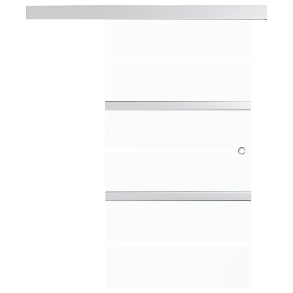 vidaXL Συρόμενη Πόρτα Ασημί 102,5 x 205 εκ. από Γυαλί ESG / Αλουμίνιο