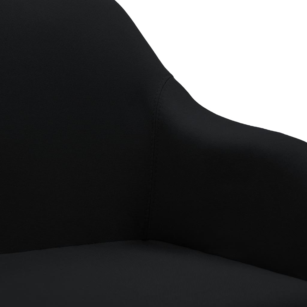 vidaXL Καρέκλα Γραφείου Περιστρεφόμενη Μαύρη Υφασμάτινη