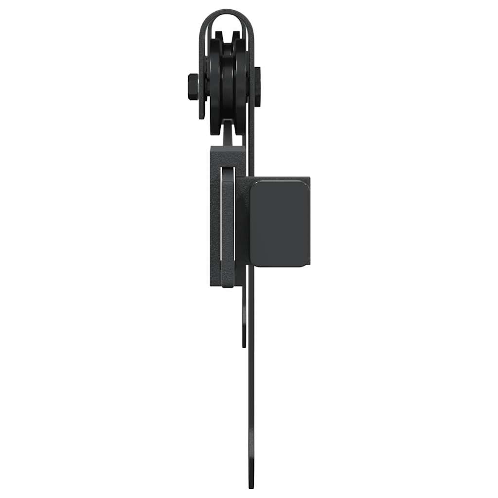 vidaXL Κιτ συρόμενης πόρτας γραφείου 244 cm από ανθρακούχο χάλυβα