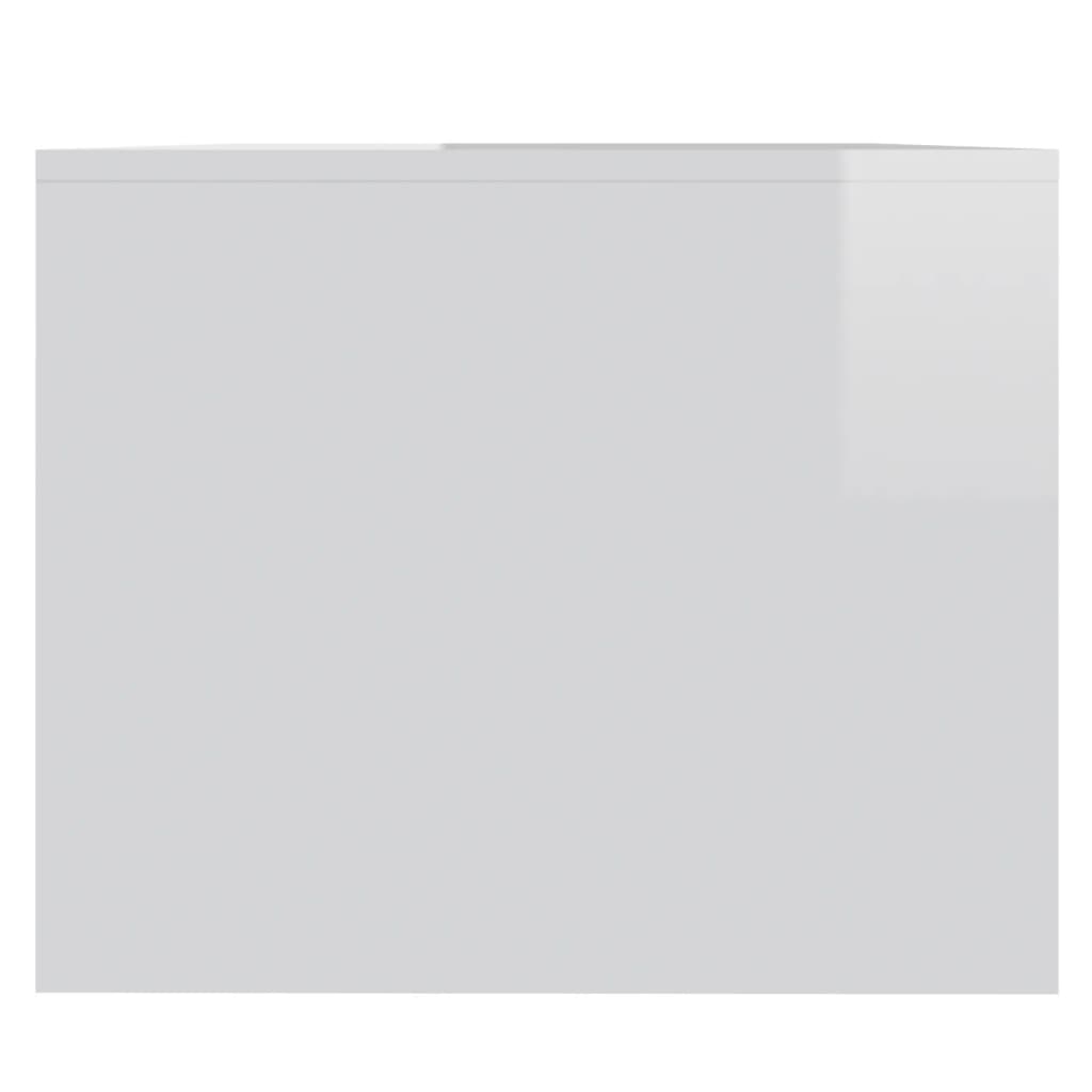 vidaXL Τραπεζάκι Σαλονιού Γυαλ. Λευκό 90x50x41,5 εκ. από Μοριοσανίδα