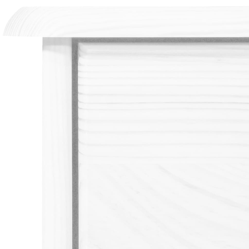vidaXL Συρταριέρα με 6 Συρτάρια Λευκή 113x35x73 εκ. Μασίφ Ξύλο Πεύκου