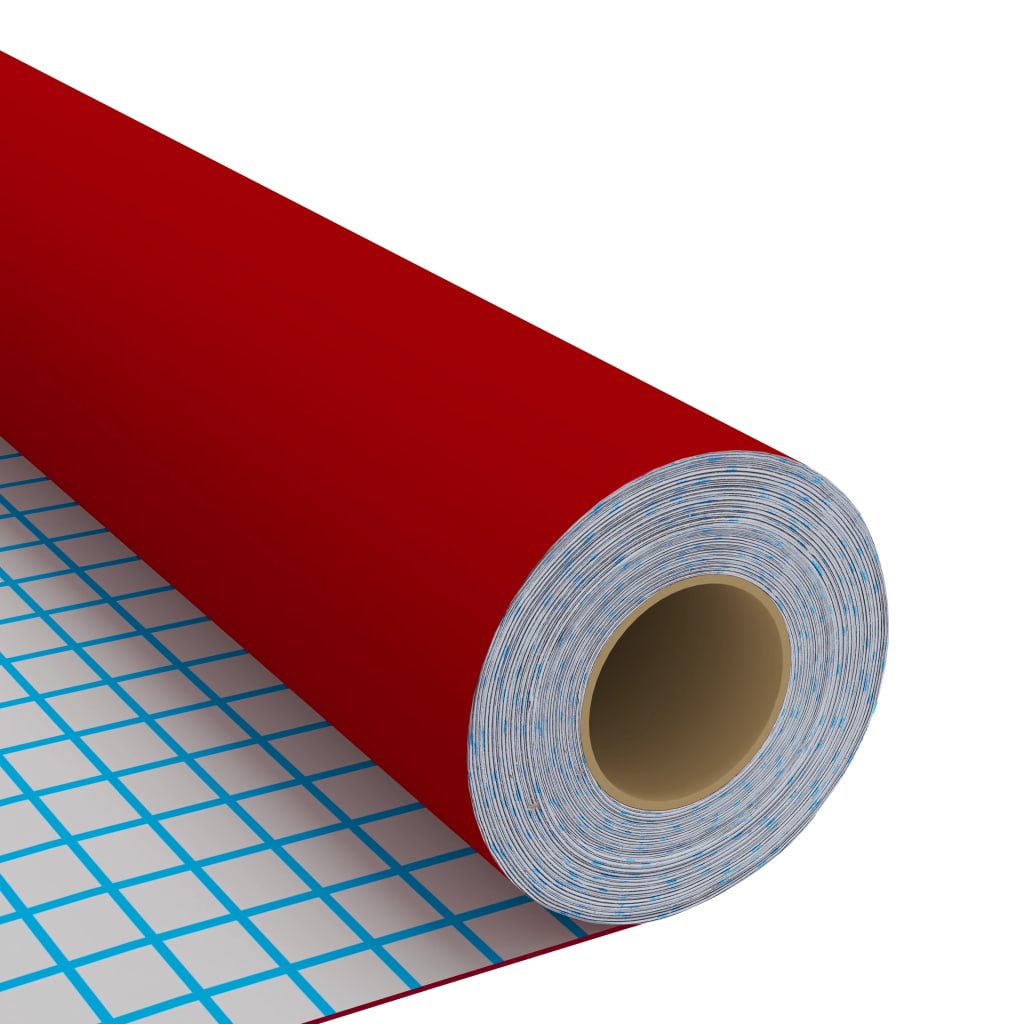 vidaXL Μεμβράνη Αυτοκόλλητη για Έπιπλα Κόκκινη 500 x 90 εκ. από PVC