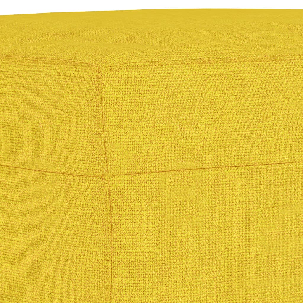 vidaXL Υποπόδιο Ανοιχτό Κίτρινο60 x 50 x 41 εκ. Υφασμάτινο