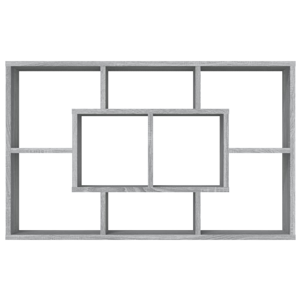 vidaXL Ραφιέρα Τοίχου Γκρι Sonoma 85x16x52,5 εκ. Επεξεργασμένο Ξύλο