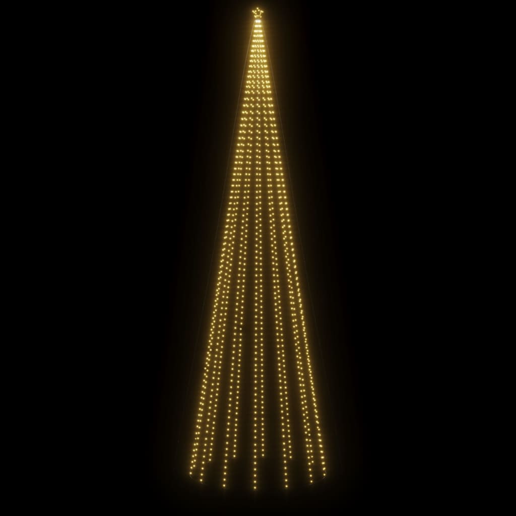 vidaXL Χριστουγεννιάτικο Δέντρο Κώνος 1134 LED Θερμό Λευκό 230x800 εκ.