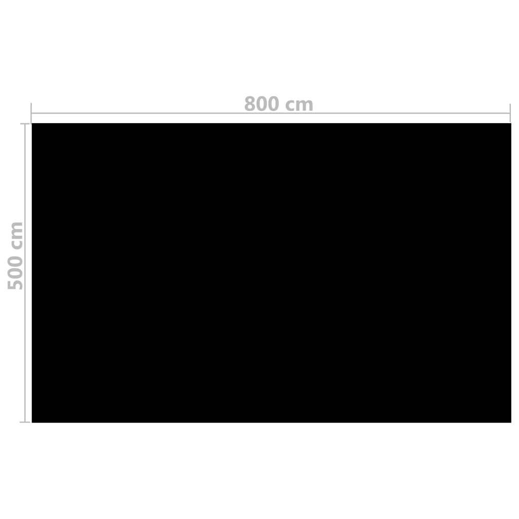 Ορθογώνιο Ισοθερμικό Κάλυμμα Πισίνας 8x5m Μαύρο