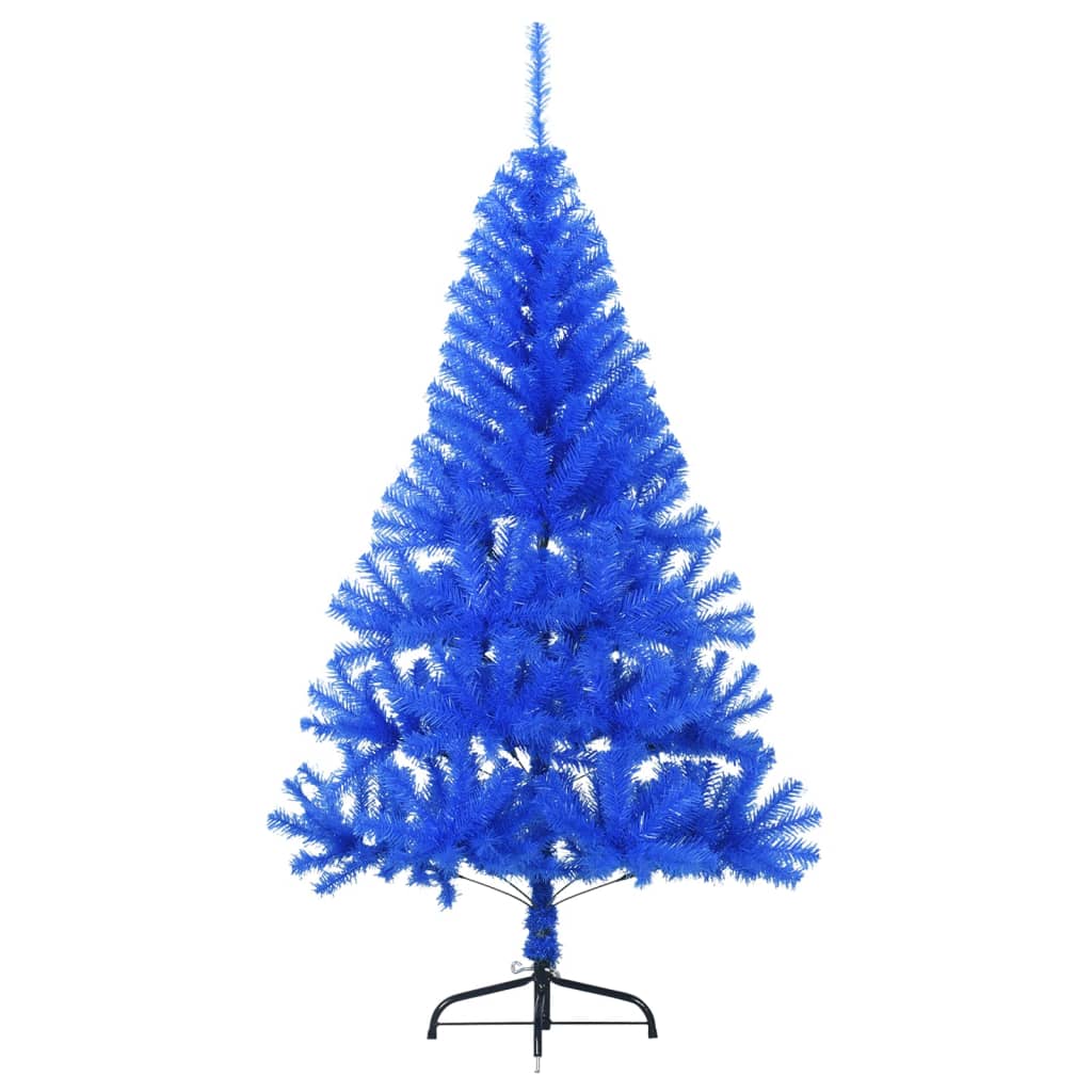 vidaXL Χριστουγεννιάτικο Δέντρο Τεχνητό Μισό Με Βάση Μπλε 150 εκ. PVC