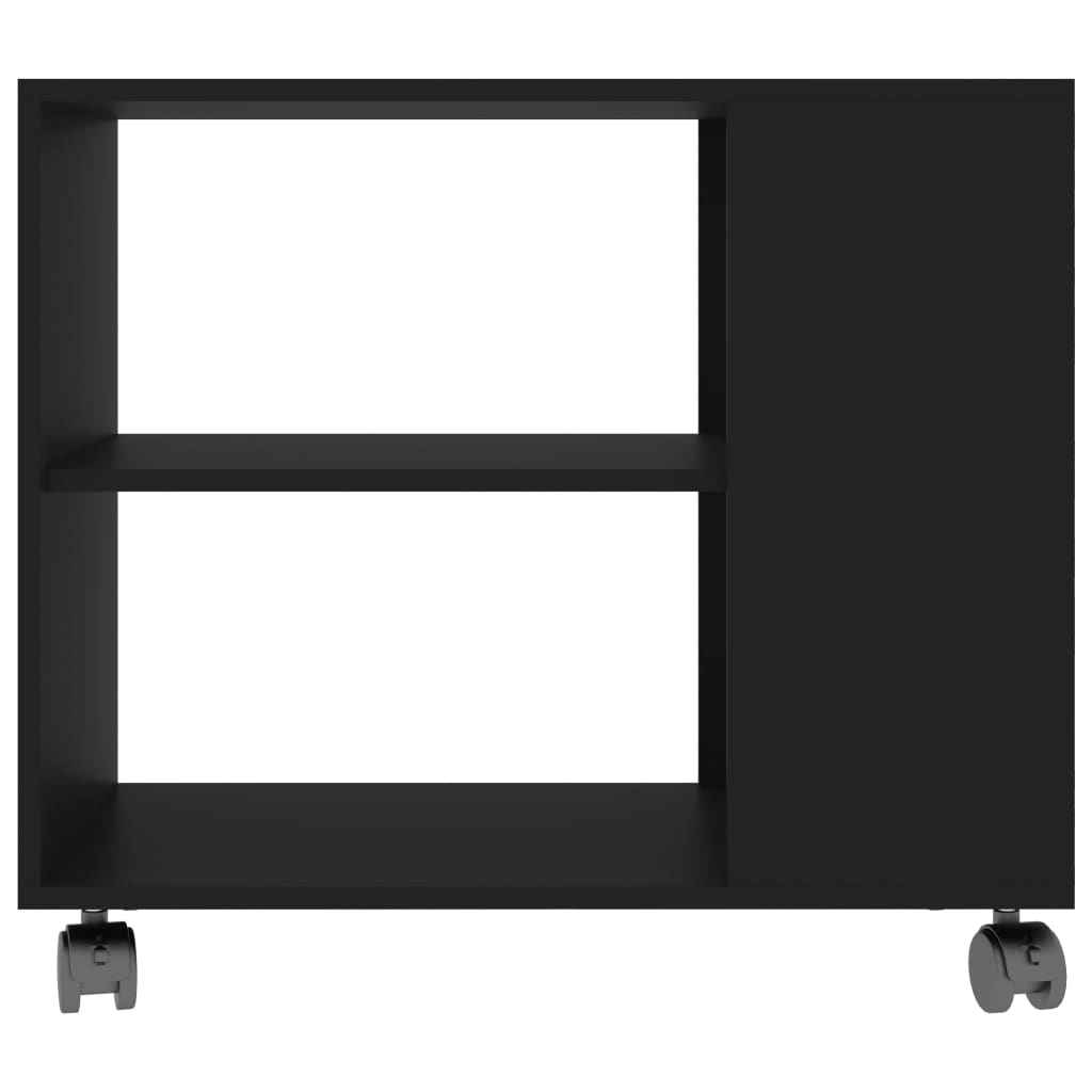 vidaXL Τραπέζι Βοηθητικό Μαύρο 70 x 35 x 55 εκ. από Επεξεργασμένο Ξύλο