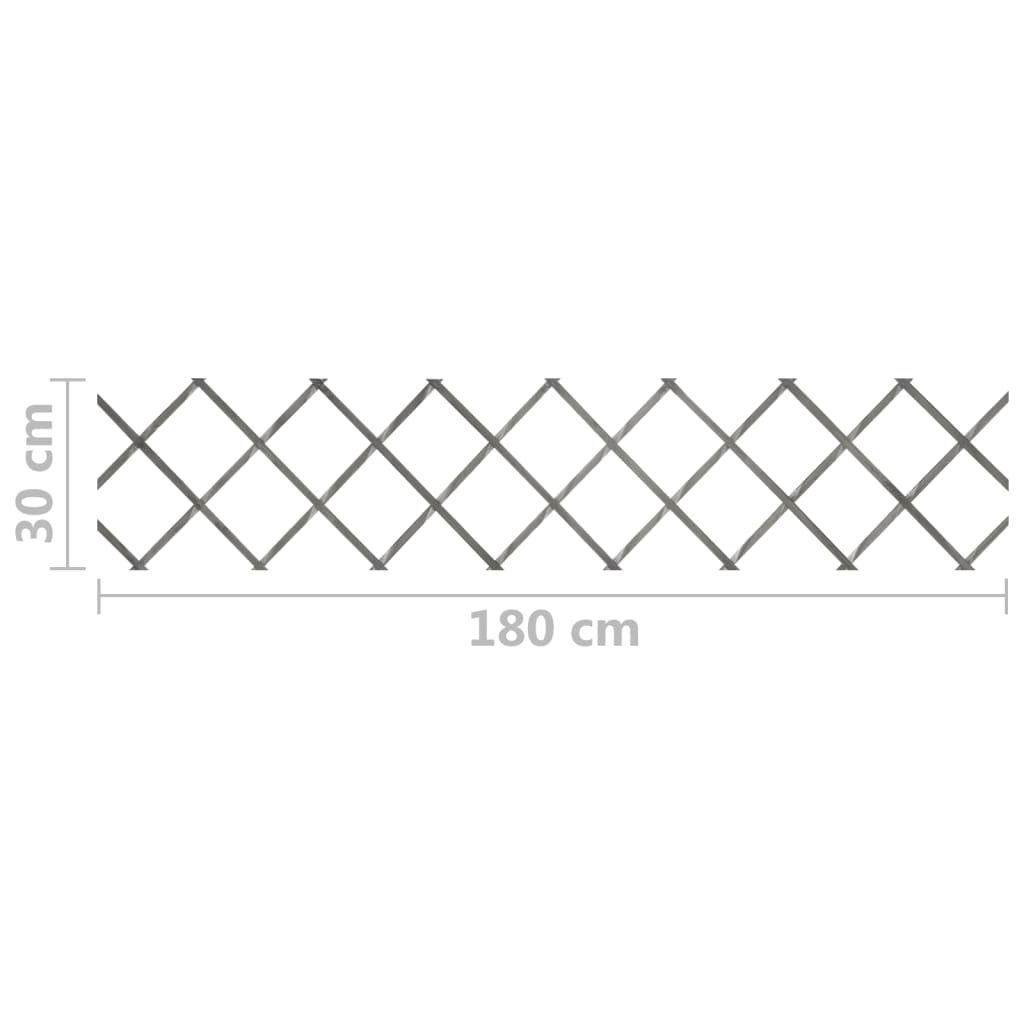 vidaXL Καφασωτό Φράχτης 5 τεμ. Γκρι 180 x 30 εκ. από Μασίφ Ξύλο Ελάτης