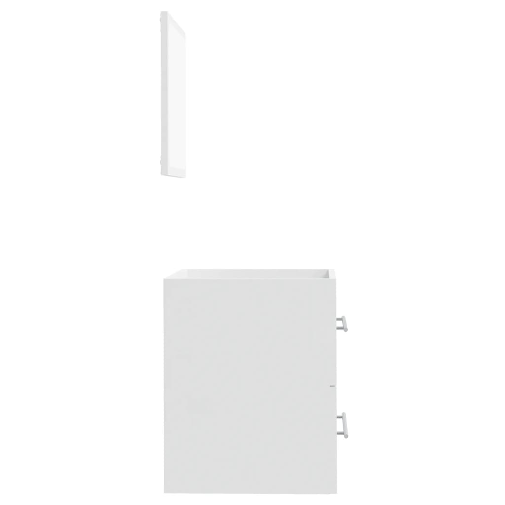 vidaXL Ντουλάπι Μπάνιου με Καθρέφτη Γυαλιστερό Λευκό 41x38,5x48 εκ.