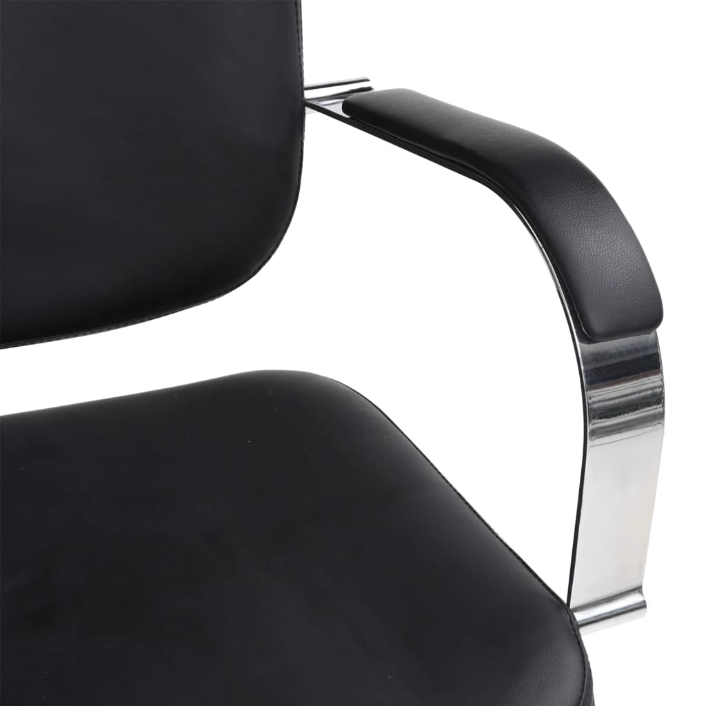 vidaXL Καρέκλα Κομμωτηρίου Μαύρη από Συνθετικό Δέρμα