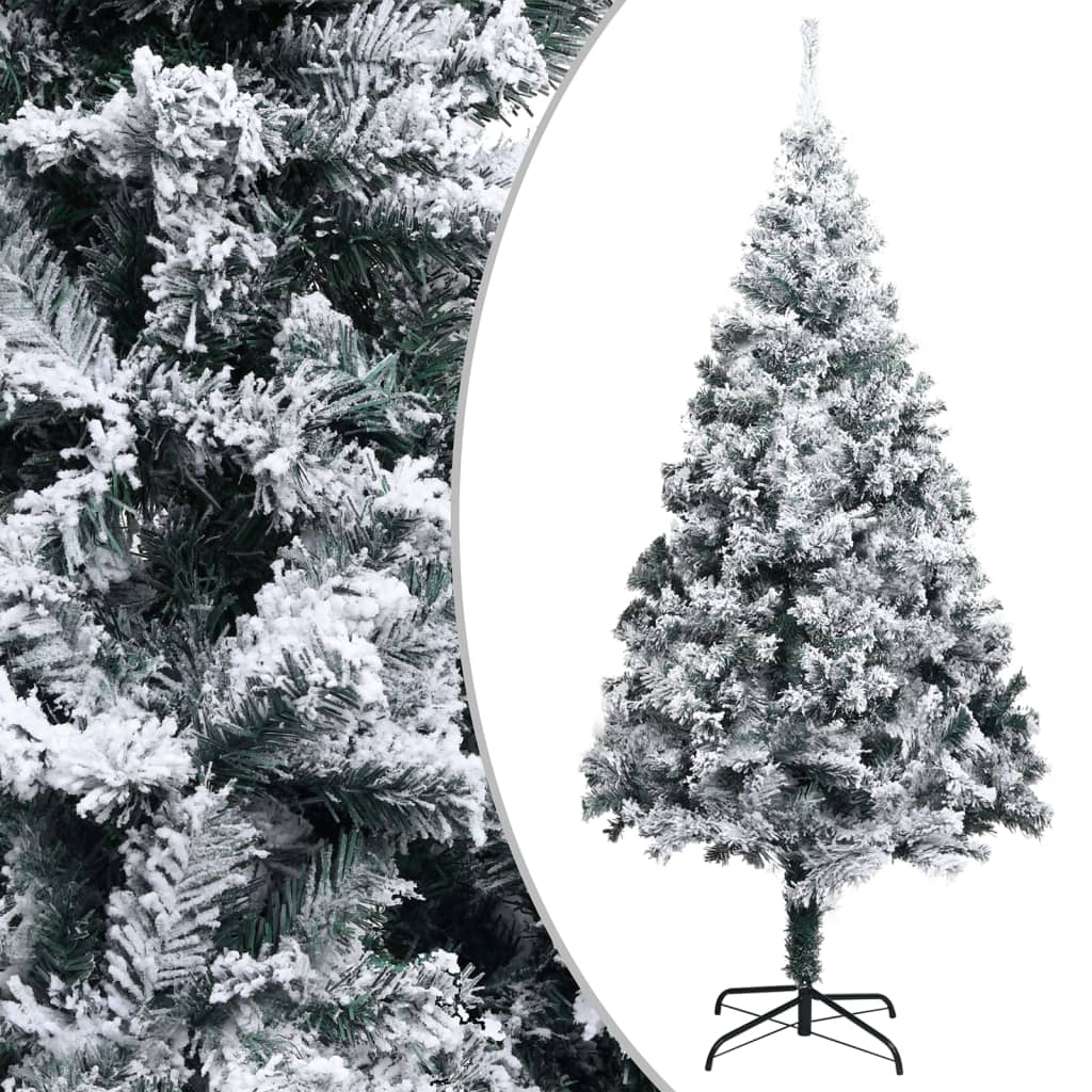 vidaXL Χριστουγεννιάτικο Δέντρο Τεχν. LED/Μπάλες/Χιόνι Πράσινο 300 εκ.