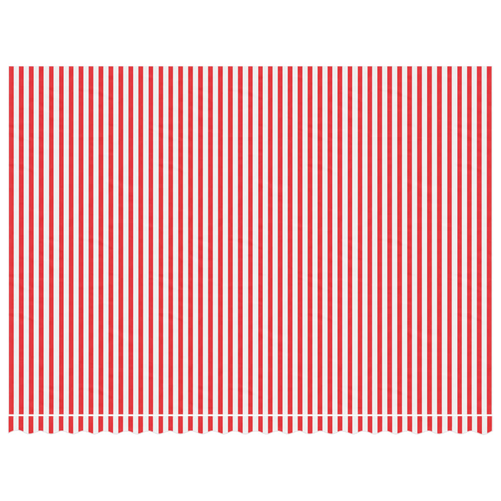 vidaXL Τεντόπανο Ανταλλακτικό Ριγέ Κόκκινο / Λευκό 5 x 3,5 μ.