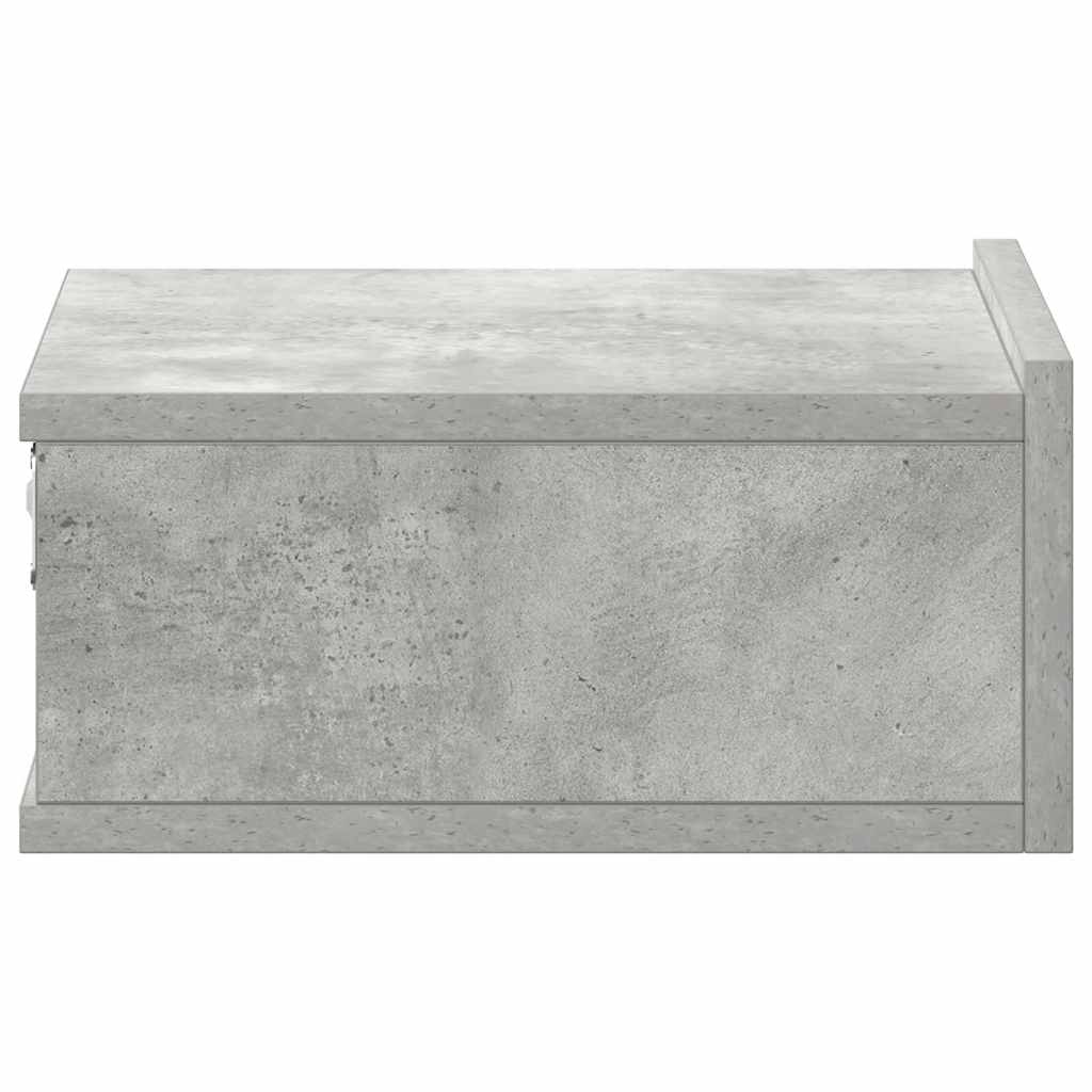 vidaXL Κομοδίνο Κρεμαστό Γκρι Σκυροδέματος 40x30x15 εκ. από Επεξ. Ξύλο
