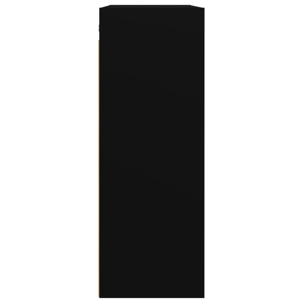 vidaXL Ντουλάπι Τοίχου Κρεμαστό Μαύρο 69,5 x 32,5 x 90 εκ.