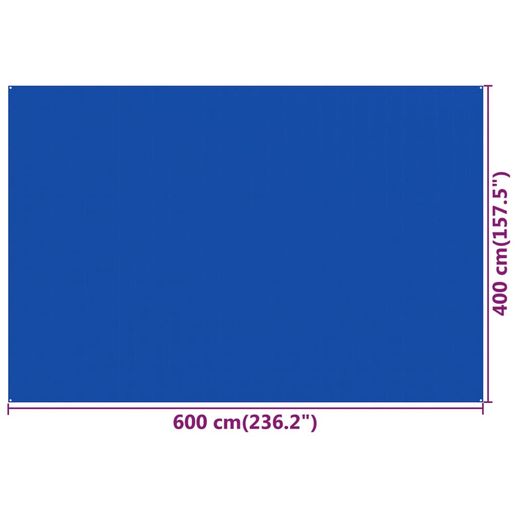 vidaXL Χαλί Σκηνής Μπλε 400 x 600 εκ. από HDPE