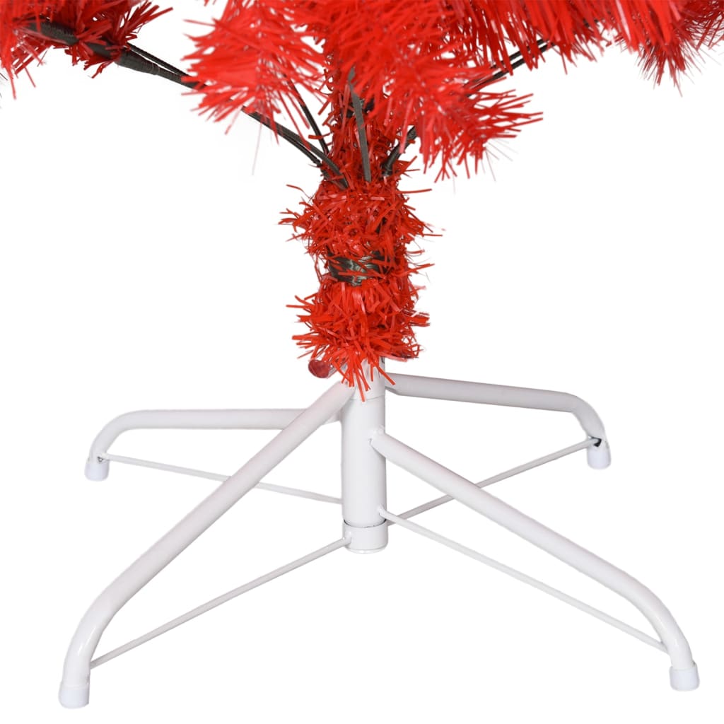 vidaXL Χριστουγεννιάτικο Δέντρο Τεχνητό Με Βάση Κόκκινο 180 εκ. PVC