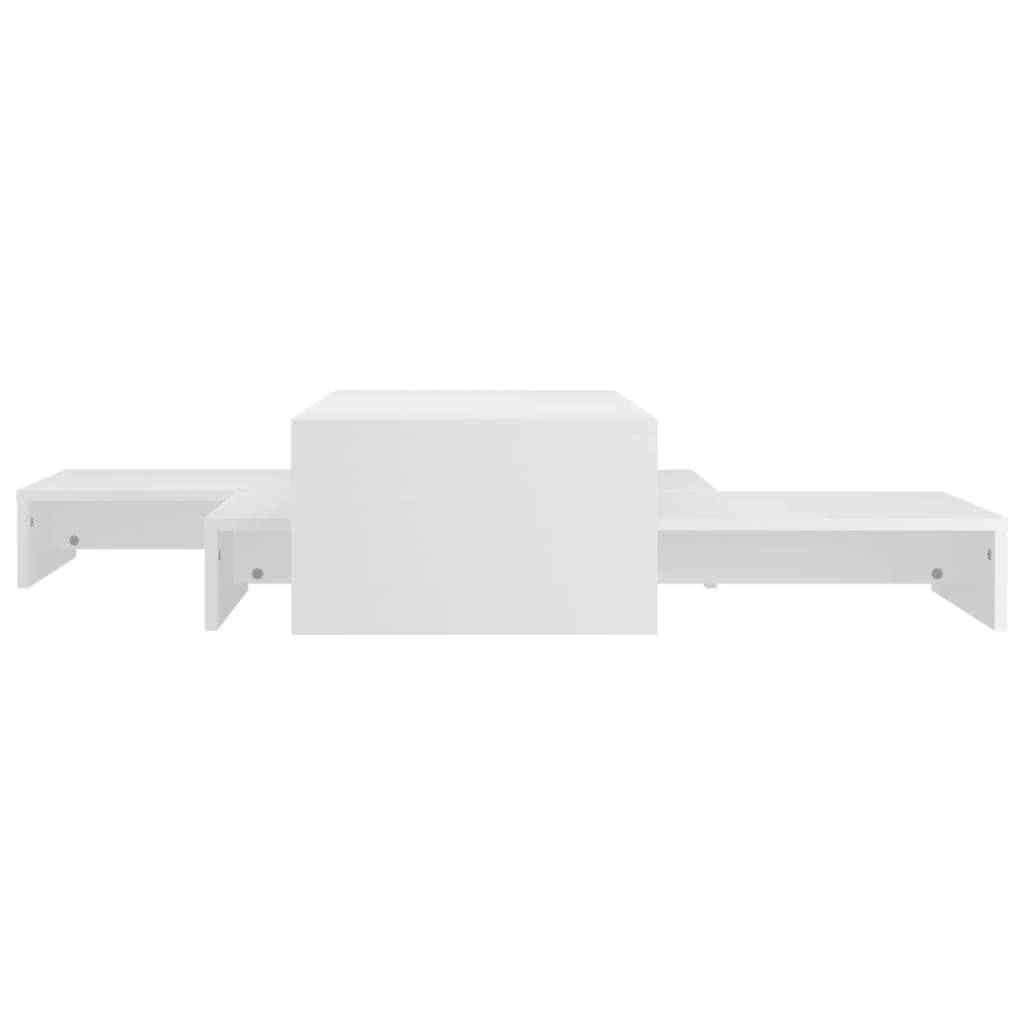vidaXL Τραπεζάκι Σαλονιού Ζιγκόν Λευκό 100x100x26,5 εκ. Μοριοσανίδα