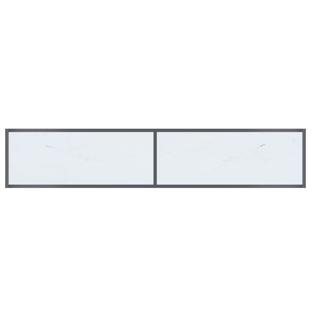 vidaXL Τραπέζι Κονσόλα Λευκό 180 x 35 x 75,5 εκ. από Ψημένο Γυαλί