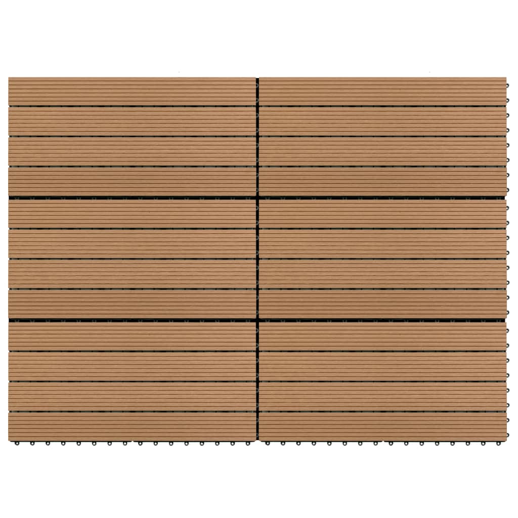 vidaXL Πλακάκια Deck 6 τεμ. Καφέ 60 x 30 εκ. 1,08 μ² από WPC